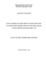 Nâng cao hiệu quả hoạt động văn hóa tinh thần của công nhân tại khu chế xuất tân thuận quận 7 tp  HCM trong giai đoạn hiện nay luận văn thạc sĩ khoa học giáo dục 