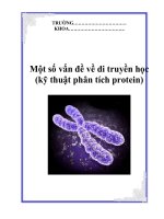 Tài liệu Một số vấn đề về di truyền học (kỹ thuật phân tích protein) pdf