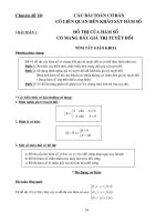 Tài liệu Chuyên đề 10: Các bài toán cơ bản có liên quan đến khảo sát hàm số doc