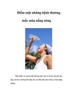 Tài liệu Điểm mặt những bệnh thường mắc mùa nắng nóng pdf
