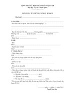 Tài liệu Đơn xin cấp chứng chỉ quy hoạch pdf