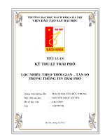 LỌC NHIỄU THEO THỜI GIAN – tần số TRONG THÔNG TIN TRẢI PHỔ 