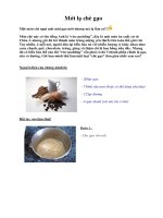 Tài liệu Mới lạ chè gạo ppt