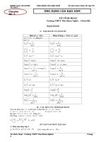 Bài giảng Chuyên đề Ứng dụng đạo hàm (Ôn thi TN THPT)