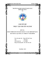 Hoàn Thiện Kế Toán Bán Hàng và Xác định kết quả kinh doanh tại công ty TNHH 27/7 Thái bình