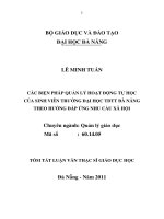 Các biện pháp quản lý hoạt động tự học của sinh viên trường đại học TDTT đà nẵng theo hướng đáp ứng nhu cầu xã hội 