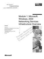 Tài liệu Module 1: Microsoft® Windows® 2000 Networking Services Infrastructure Overview pptx
