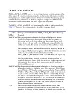 Tài liệu The HKEY_LOCAL_MACHINE Key phần 1 ppt