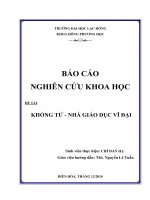 Khổng tử   nhà giáo dục vĩ đại báo cáo nghiên cứu khoa học 