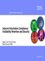 Tài liệu Improve Information Compliance, Availability Retention and Security docx