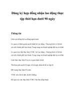 Tài liệu Đăng ký hợp đồng nhận lao động thực tập thời hạn dưới 90 ngày ppt