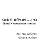 Tài liệu Bài giảng: Nối liền bất thường tĩnh mạch phổi ppt