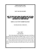 Một số biện pháp dùng lời nhằm giúp trẻ mẫu giáo (4   5 tuổi) hiểu từ thông qua quá trình làm quen tác phẩm văn học 