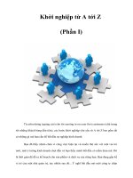 Tài liệu Khởi nghiệp từ A tới Z (Phần I) docx