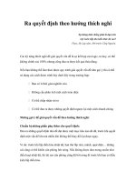 Tài liệu Ra quyết định theo hướng thích nghi doc