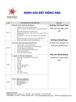 ĐỊNH GIÁ BẤT ĐỘNG SẢN 