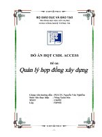 Đồ án access   quản lý hợp đồng xây dựng 