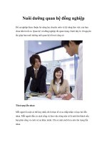 Tài liệu Nuôi dưỡng quan hệ đồng nghiệp doc