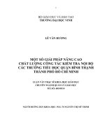 Một số giải pháp nâng cao chất lượng công tác kiểm tra nội bộ các trường tiểu học quận bình thạnh thành phố hồ chí minh 