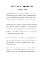 Tài liệu LUYỆN ĐỌC TIẾNG ANH QUA TÁC PHẨM VĂN HỌC-SHORT STORY BY O’HENRY- The Snow Man ppt