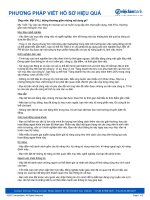 Tài liệu PHƯƠNG PHÁP VIẾT HỒ SƠ HIỆU QUẢ pdf