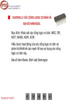 Tài liệu Chương 2: Các cổng logic cơ bản và đại số hàm bool ppt