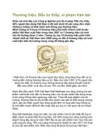 Tài liệu Thương hiệu: Đầu tư thấp, vi phạm tràn lan pptx