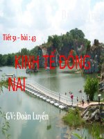 Bài soạn Tiết 51  Kinh tế Đồng Nai