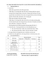 Tài liệu * ĐỀ KIỂM TRA CHƯƠNG III. ĐẠI SỐ VÀ GIẢI TÍCH 12-NGUYÊN HÀM TÍCH PHÂN. GỒM CẢ MA TRẬN ĐỀ VÀ ĐÁP ÁN