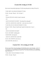 Tài liệu Câu hỏi or, to be docx