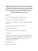 Tài liệu Nhập khẩu sản phẩm chưa có tên trong Danh mục hàng hoá nhập khẩu thông thường, Danh mục hàng hoá nhập khẩu có điều kiện cho mục đích giới thiệu tại hội chợ, triển lãm thương mại tại Việt Nam doc