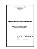 Đặc điểm cấu tạo từ địa phương nghệ tĩnh 