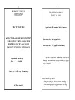 Nghiên cứu khả năng sinh trưởng, phát triển và chất lượng của một số loài rau trồng bằng phương pháp thủy canh hồi lưu trong điều kiện sinh thái đô thị đà nẵng 