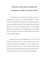 Tài liệu Kiến thức và Công cụ quản lý trong năm 2007 ppt