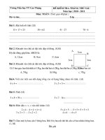Tài liệu bài kiểm tra tháng thứ 6 môn toán. năm học 10 - 11