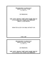 Nước mắt trong thế giới nghệ thuật của sáng tác nam cao thời kỳ trước cách mạng 