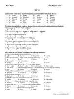 Tài liệu Bo de thi TN vao 10: De 11