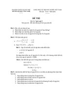 Tài liệu Đề thi - Môn thi: Ngôn ngữ C doc