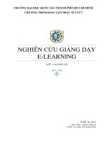 NGHIÊN cứu GIẢNG dạy e LEARNING 