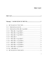 đề tài các đồ án và biểu mẫu