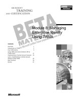 Tài liệu Module 8: Managing Enterprise Identity Using TAMA pptx