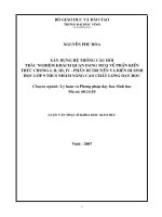 Xây dựng hệ thống câu hỏi trắc nghiệm khách quan dạng MCQ (multiptle choice question) về phần kiến thức chương i, II, III, IV   phần di truyền và biến dị, sinh học 9 THCS nhằm nâng cao chất lượng dạy học 