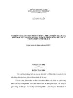 Nghiên cứu lựa chọn một số bài tập phát triển khả năng phối hợp vận động cho nam học sinh, học tự chọn bónh đá lớp 11 trường PTTH cẩm thuỷ II 