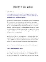 Tài liệu Làm việc ít hiệu quả cao doc