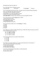 Bài giảng Đề kiểm tra học kì I sinh 10-cơ bản