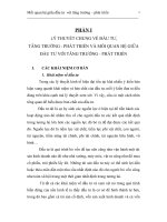 Mối quan hệ giữa đầu tư  với tăng trưởng – phát triển 