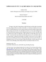 CHÍNH SÁCH cổ tức và sự BIẾN ĐỘNG của THỊ TRƯỜNG 