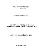 Vị nhóm sắp thứ tự giao hoán và giản ước được với biểu diễn hữu hạn luận văn thạc sỹ toán học 