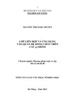 Lớp liên hợp và ứng dụng vào quan hệ đồng chất trên các p nhóm 