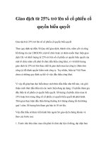 Tài liệu Giao dịch từ 25% trở lên số cổ phiếu cố quyền biểu quyết pdf